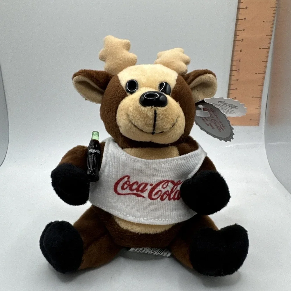 Coca-Cola Collectible Brand (1998) Reindeer Bean Bag Plush #0133 X-mas